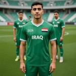 Adult Men's Short Sleeve Sport Jersey Set, Iraq 2026 World Cup Football Kit